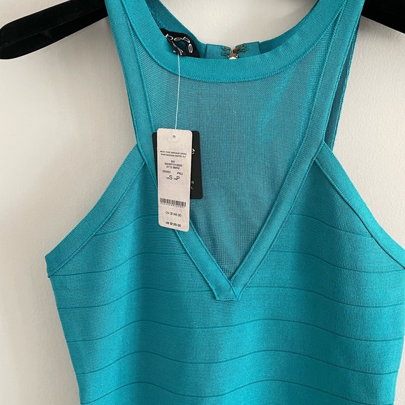 Bebe Turquoise Bandage Dress - Picture 7 of 13